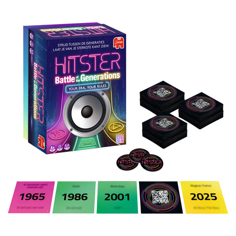 Jumbo hitster battle of the generations – nederlandstalig muziekspel – generaties – partyspel – actiespel