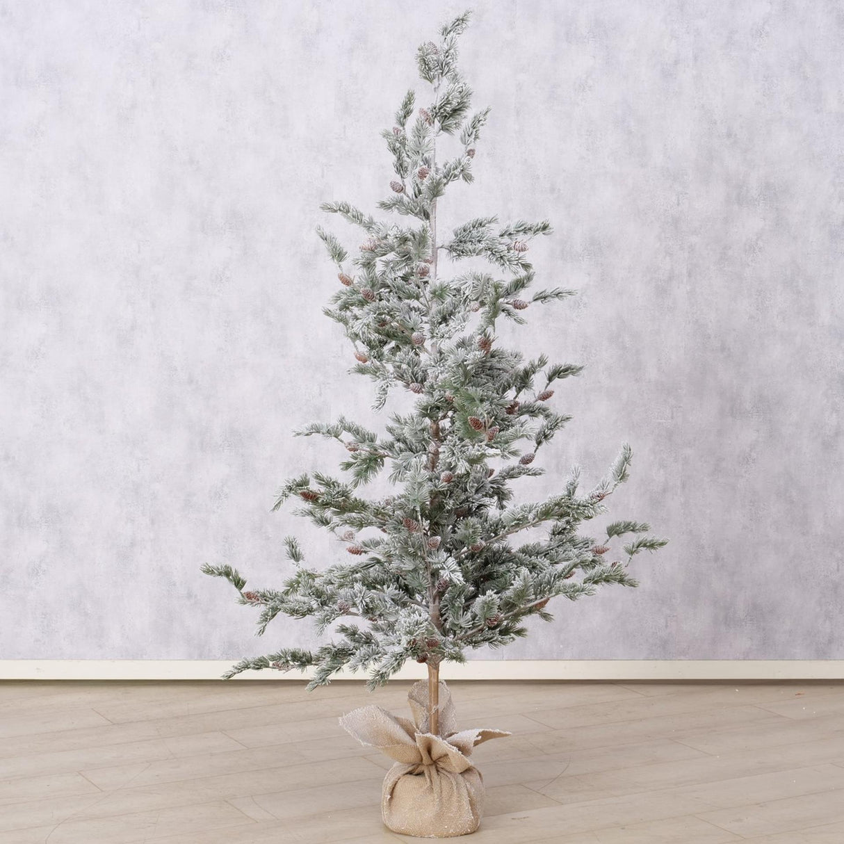 Boltze home kerstboom kiefer h180cm, ijzer, polyethyleen, jute