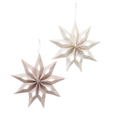Boltze home kerstster kassio dia.30cm vilt creme beige
