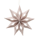 Boltze home kerstster kassio dia.30cm vilt creme beige