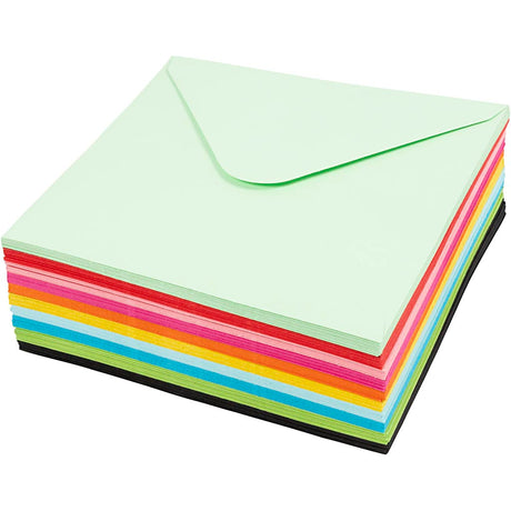 Creativ company https: www.cchobby.nl gekleurde-enveloppen-afmeting-envelop-16x16-cm-80-gr-diverse-kleuren-10x10-stuk-1-doos