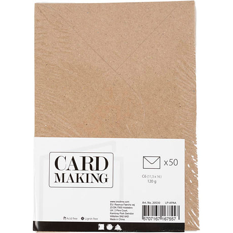 Creativ company https: www.cchobby.nl gerecyclede-envelop-afmeting-envelop-11-5x16-cm-120-naturel-50-stuk-1-doos
