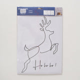 Boltze home raamstickers nael 3 vellen hert kerstboom spreuk 30x40cm