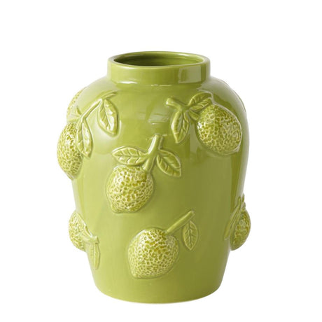 Boltze home vaas lime dia18x20,5cm porselein citrus