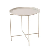 Boltze home dienbladtafel metaal beige