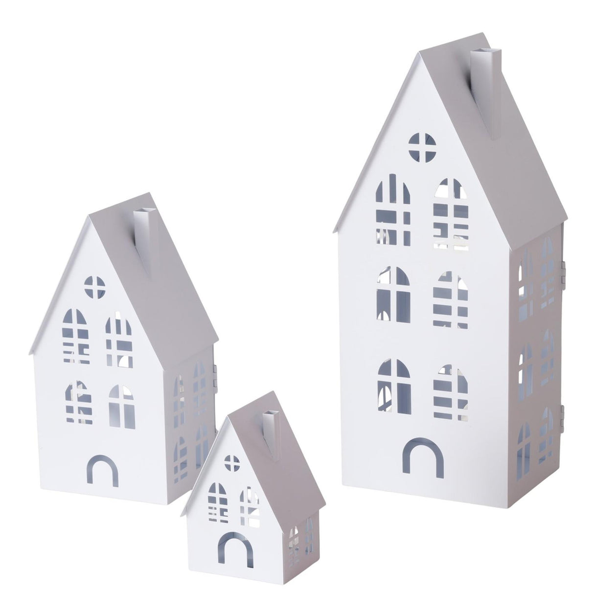Boltze home lantaarnset huis 3-delig wit