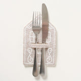 Boltze home bestekzakje ginger beige set a 4 stuks 10,5x16,5cm 2 assorti