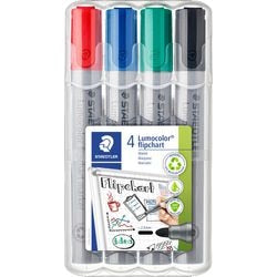 Staedtler lumocolor flipchartmarker (1x 4 stuks)