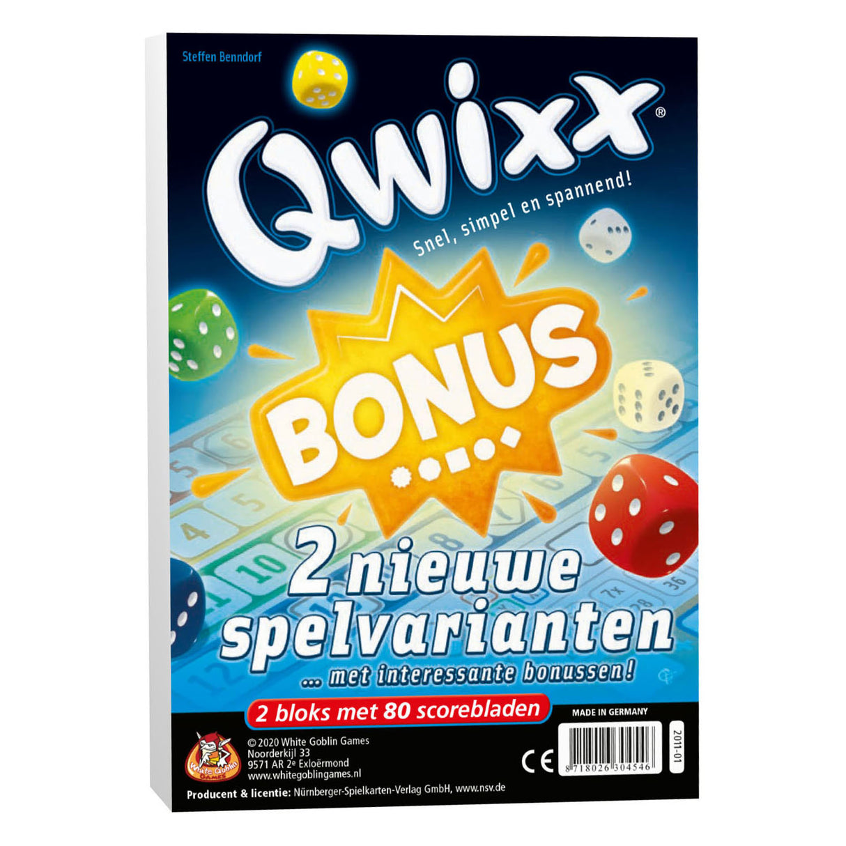 White Goblin Games Qwixx Bonus Würfelspiel