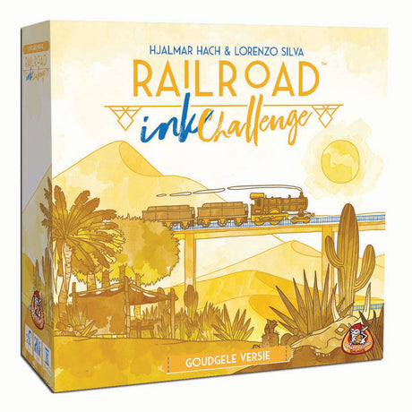 White goblin games railroad ink geel dobbelspel