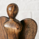 Boltze home figuur engel malaika mangohout 16x4,5x35cm