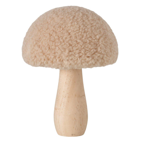 Boltze home decoratieve standaard fugy paddenstoel met stand ø11xh14,5cm dennenhout polyester