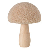 Boltze home decoratieve standaard fugy paddenstoel met stand ø11xh14,5cm dennenhout polyester