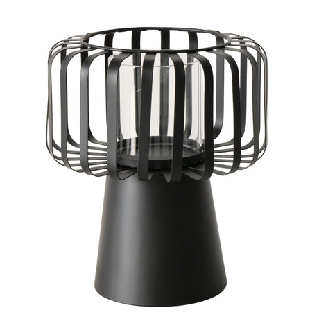 Boltze home windlicht zwart 18x18x21cm