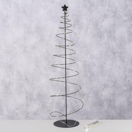 Boltze home kerstboom saturn metaal led zwart ø22xh81cm
