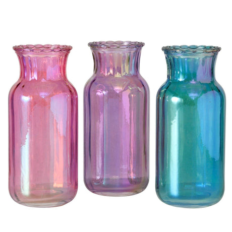Boltze home vaas yrisa ø6,2xh13,7cm 3 assorti