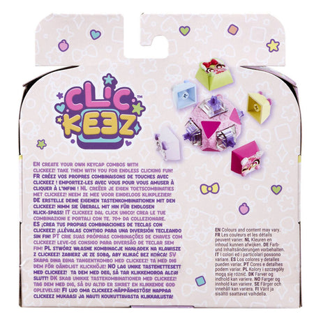 Clickeez series 1 - cube sleutelhanger - fidget toys - verzamel ze allemaal - anti stress - speelgoed - ontspanning - toetsenbord fidget
