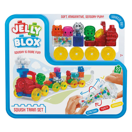 Goliath games jelly blox - zachte trein set - 35dlg.