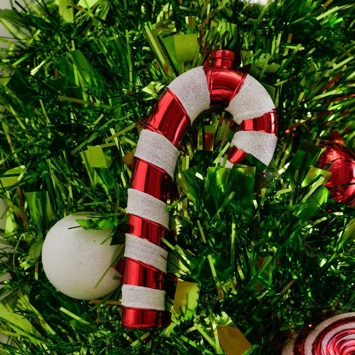 Boltze home hangende krans merry groen rood kunststof diameter 45cm