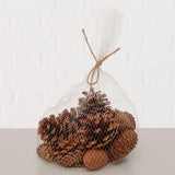 Boltze home decoratief strooisel coney 18-delig dennenappel 140 g bruin