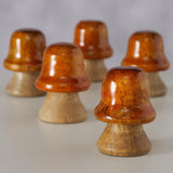 Boltze home decoratieve paddenstoel peppy h5cm mangohout bruinoranje