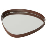 Boltze home dienblad ergon b 20cm ijzer spiegelglas bruin