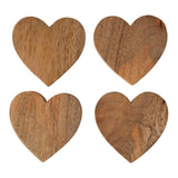 Boltze home onderzetter lurea 4-delig b10cm mangohout