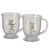 Boltze home mok mausi 490 ml beige transparant 2 assorti