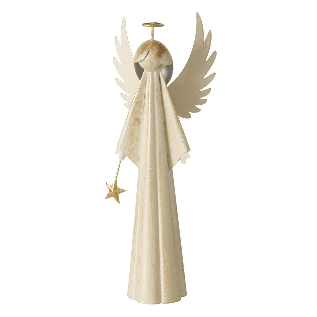 Boltze home figuur dorena engel h38cm ijzer crã¨mewit