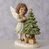 Boltze home figuur dorena engel h38cm ijzer crã¨mewit