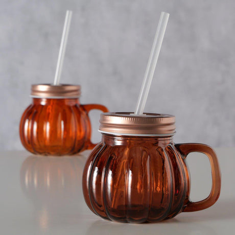 Boltze home partybekers otano 400 ml bruinoranje 2 assorti