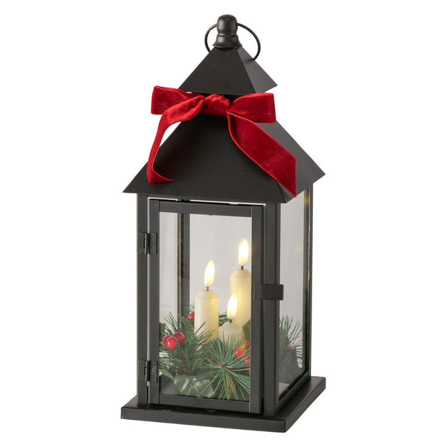 Boltze home led lantaarn ingar 15x15x35cm zwart