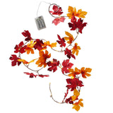 Boltze home plantenslinger ahorn met led led l180cm oranje met timer (3xaa)