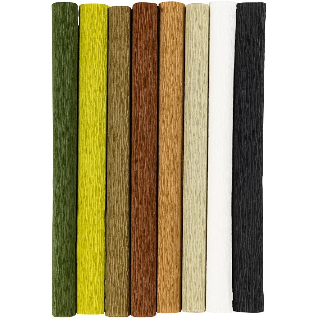 Creativ company http: www.cchobby.nl crepepapier-vel-25x60-cm-crepe-verhouding-180-105-gr-naturel-8-vel-1-doos
