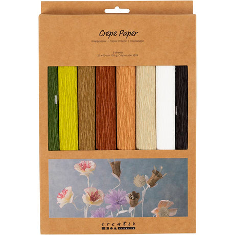 Creativ company http: www.cchobby.nl crepepapier-vel-25x60-cm-crepe-verhouding-180-105-gr-naturel-8-vel-1-doos