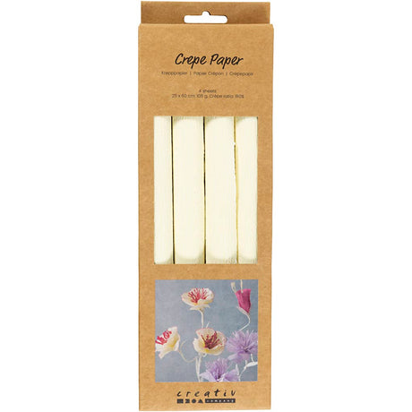 Creativ company http: www.cchobby.nl crepepapier-vel-25x60-cm-crepe-verhouding-180-105-gr-off-white-4-vel-1-doos