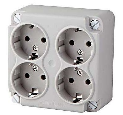 Enzo kabeldoos lasdoos incl. 4 wcd bedraad grijs