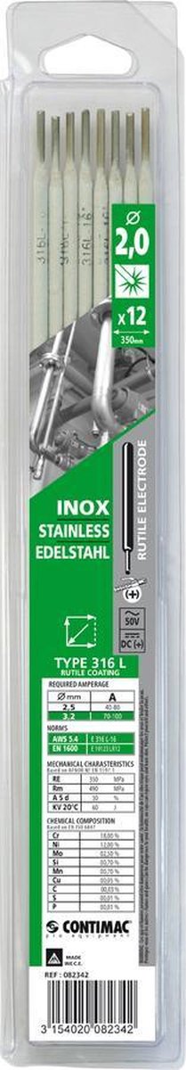 Gys edelstahl laselektrode 12 stuk(s) (ø x l) 2 mm x 350 mm