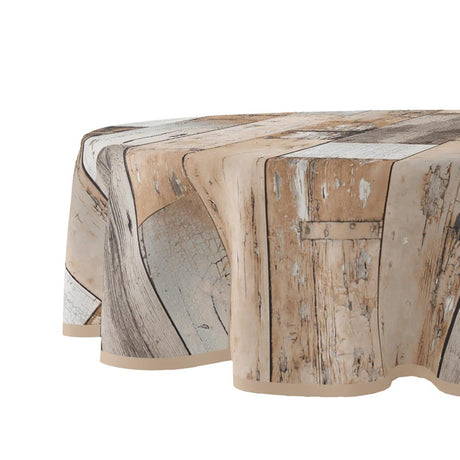 Wicotex tafelzeil rond 160cm woody bruin