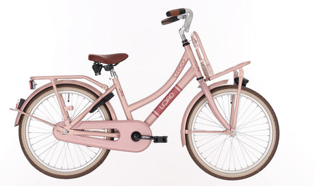 Bike fun fiets 20 meisjes load remnaaf mahogany roze 20lmd515 met voor en achterdrager