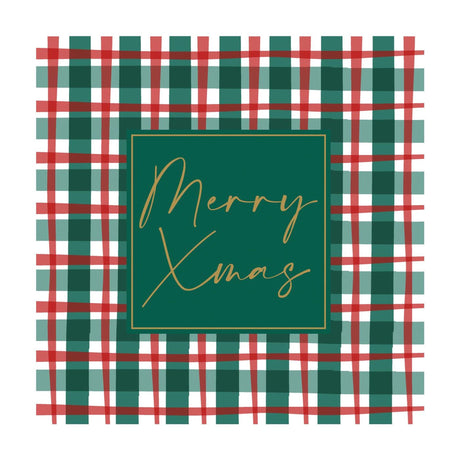Duni servetten xmas check 33x33cm