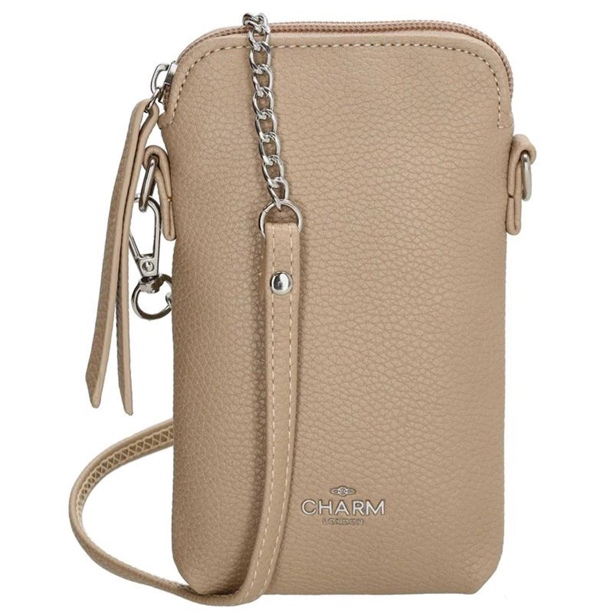 Charm london stratford telefoontasje taupe 10x2x17cm
