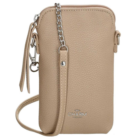 Charm london stratford telefoontasje taupe 10x2x17cm