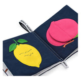 My first book - kleurrijk fruit stoffen babyboekje - 0-12m