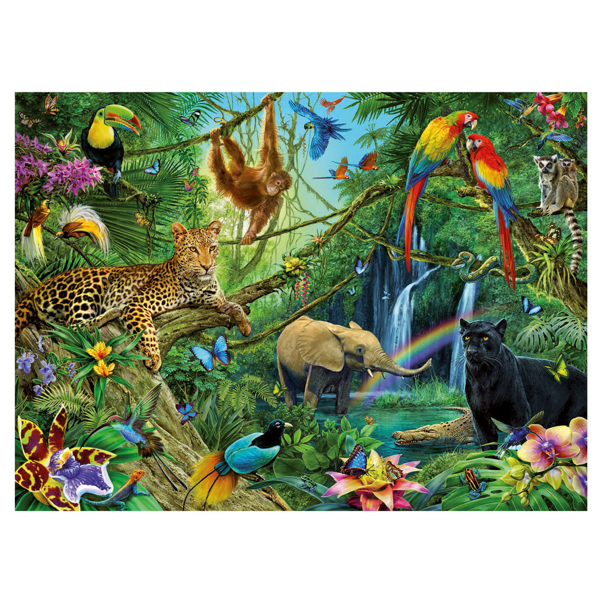 Ravensburger Dieren w dżungli, 200st. Xxl