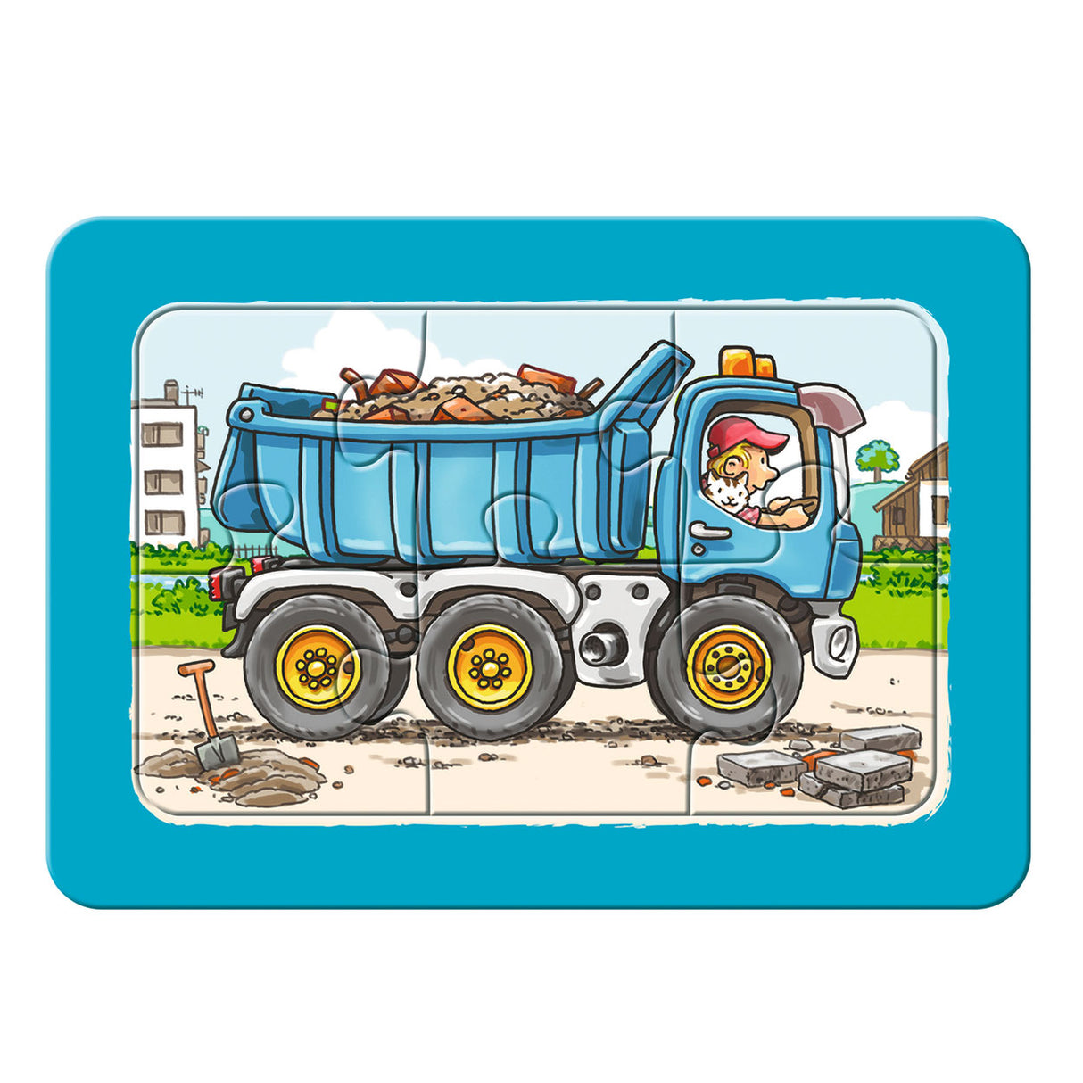 Ravensburger - Tractor excavador y piezas de tiburón 3x6