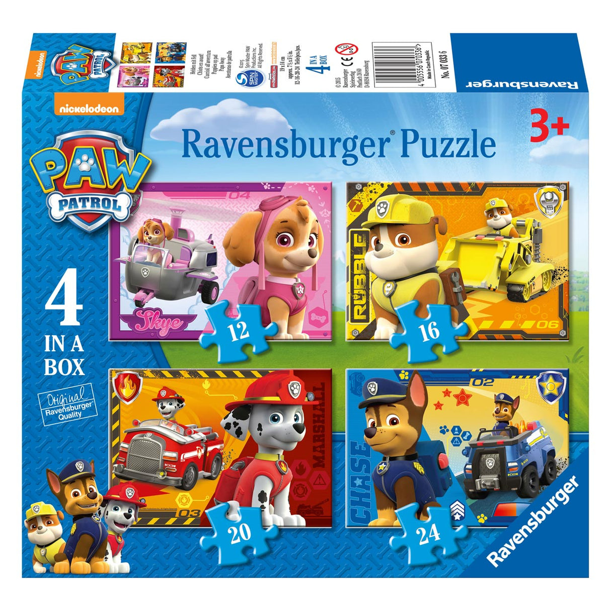 Ravensburger puzzel puppies op pad, 4in1