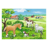 Ravensburger puzzel jonge dieren op het platteland - 2x12 stukjes - kinderpuzzel