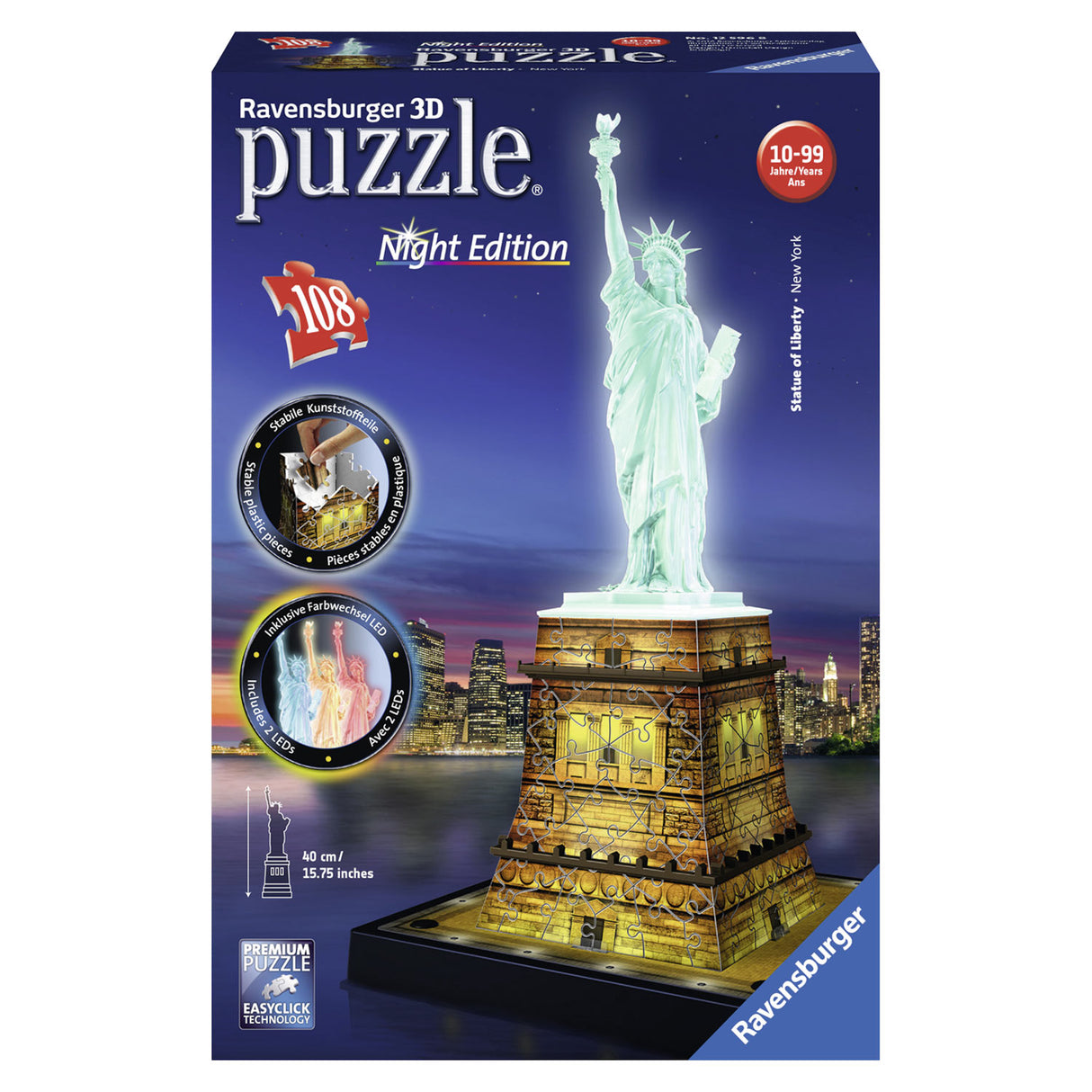 Ravensburger 3D Puzzle Freedom of Liberty Night Edition