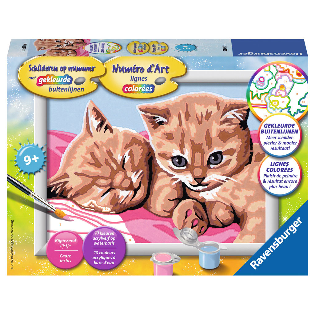 Ravensburger Maleri af nummer Cuddly Friends